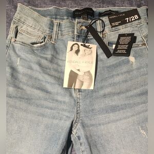 Kendall & Kylie Faded Light Blue Denim Jeans